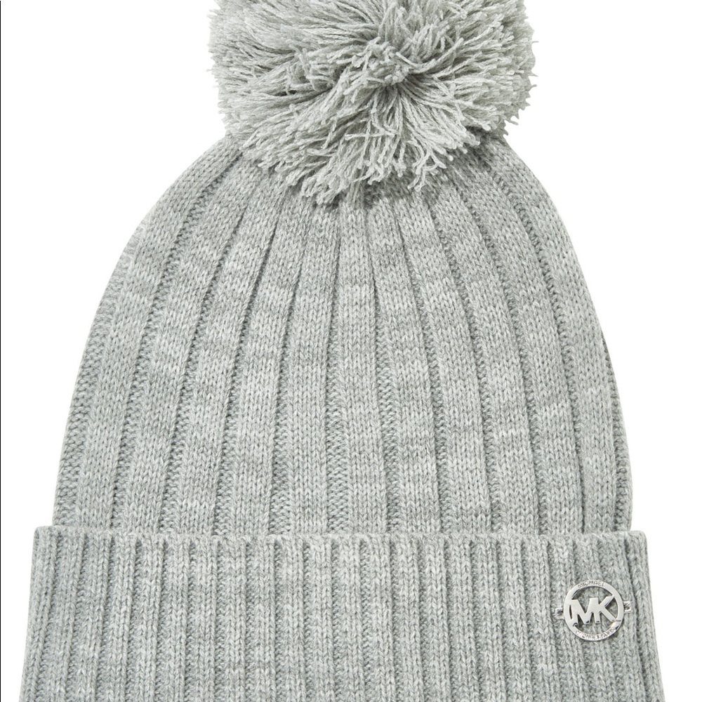 Michael Kors Gray Beanie with Pom-NWT($48 Value)